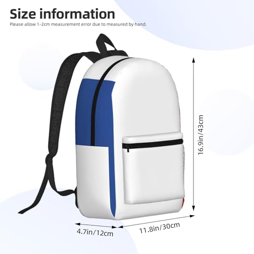 MZERSE Outdoor Backpack, Water Resistant Hiking Daypack France Flag Design, Casual Sports Bag for Men Women and Beach - color: Pattern (1108)