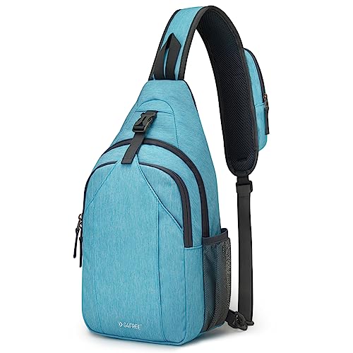 G4Free Sling Bag for Men and Women, RFID Blocking Crossbody Bag, Lightweight Sling Backpack for Travel, Hiking, Walking and Daily Use - color: Sky Blue