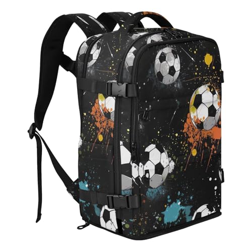 Travel Backpack with Shoe Compartment, 20L Large Capacity Laptop Backpack for Men Women, Soccer Balls Daypack for Traveling Hiking Carry On
