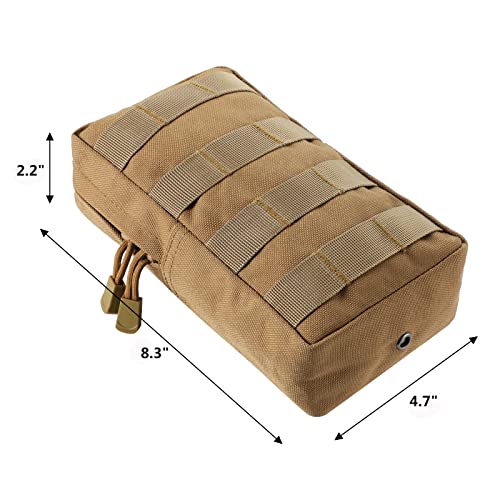 FRTKK 2 Pack Molle Pouches - Tactical Compact Water-Resistant EDC Pouch Bag Small Utility Pouch - color: 2 Pack-ACU 3