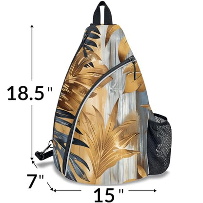 Pickleball Bag for Women Men Adjustable Crossbody Sling Backpack Hold Pickleball Paddle Water Bottle - color: Multicolor 20