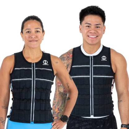 Hyperwear HyperVest ELITE Adjustable Weighted Vest for Women and Men — Thin Steel Weights, Stretch CORDURA Fabric — Weight Vest for Walking, Running, Strength Training - size: X-Large 10 Pounds Black