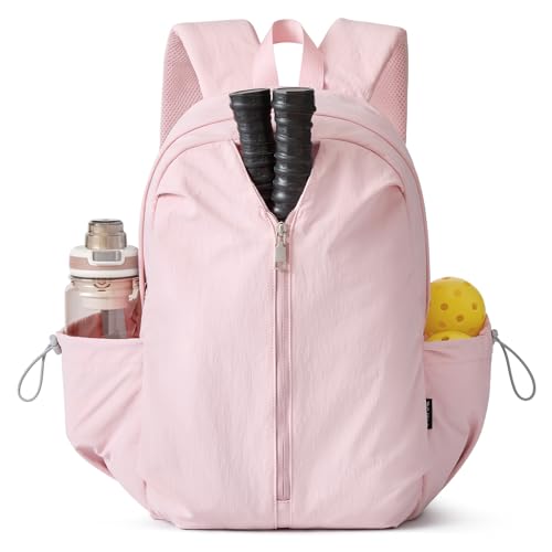 G4Free 20L Pickleball Bag for Women, Pickleball Paddle Backpack with Fence Hook, Work Travle Bag with 15" Laptop Compartment-Pink - color: Pink
