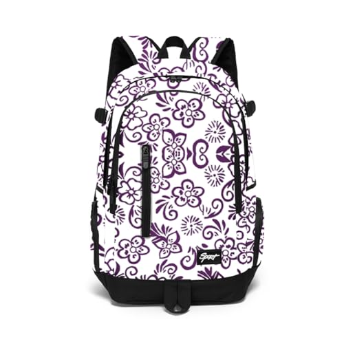 rickyh style School Backpack Travel Bag for Men & Women Lightweight College Back Pack with Laptop Compartmen - color: 01zihua