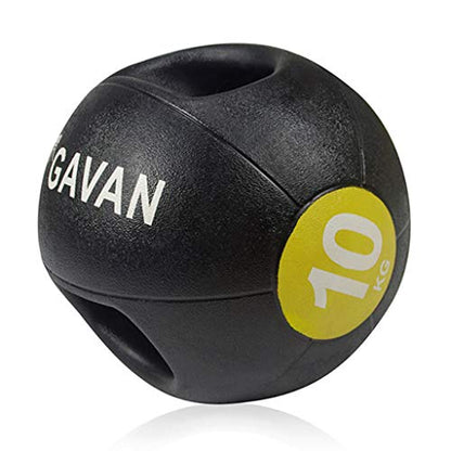 Professional Double Handle Grip Medicine Ball - for Weights Training MMA Boxing Exercise Fitness, 5KG-10KG - size: 10kg