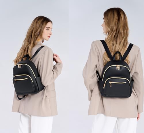 Mini Backpack Purse for Women PU Leather Small Backpack Fashion Multi Pockets Casual Daypacks Ladies Travel Shoulder Bags Burgundy - color: Burgundy
