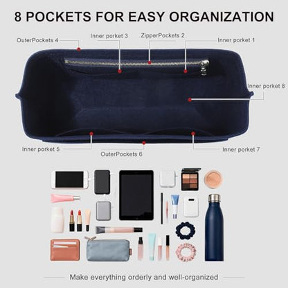 Purse Organizer Insert Compatible with Longchamp Le Pliage Energy L Backpack, Blue/LB - color: Blue, size: L Backpack
