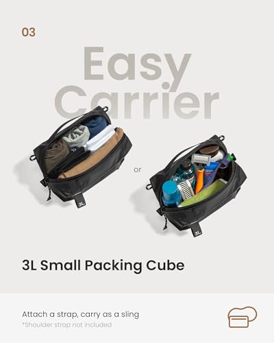 tomtoc 3 Set Packing Cubes for Travel Essentials, Odor-Resistant Compression Expandable Packing Cubes, Lightweight Travel Bag Pouch, Luggage Organizers Accessories for Backpack & Suitcase - size: Packing Cubes 3 Pack