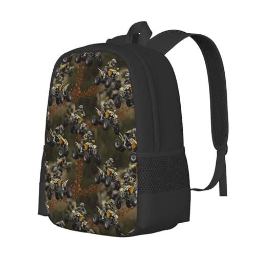 Lightweight Polyester Daypack Dirt Quad Bike Off Road, Anti Theft Large Capacity Travel Hiking Backpack Unisex Carry On Bag for Outdoor Commute Business Use - color: Design (241)