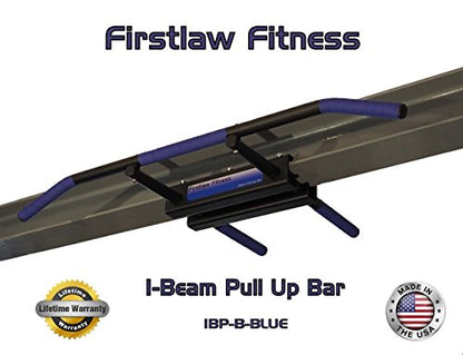 Firstlaw Fitness 600 LBS Weight Limit - I-Beam Pull Up Bar - Bent Bar - Grip Tape - color: Blue
