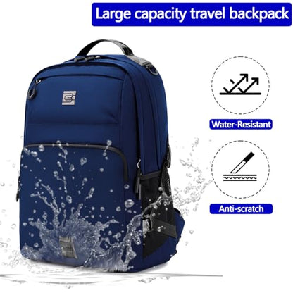 Laptop Backpack, Lightweight Waterproof Material, Travel Sports Bag, Suitable for 16 inch Laptops (Blue) - color: Blue