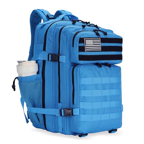 Lovelinks21 45L Tactical Assault Backpack 3 day assault pack with Molle Waterproof backpack Rucksack for Tactical Backpacks (Dark Blue) - color: Dark Blue