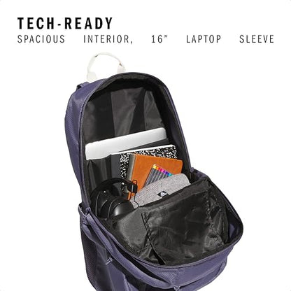 adidas Excel 7 School Backpack for Laptop, Gym and Travel, 34L, Preloved Violet/Wonder White/7.5, OSFA - color: Preloved Violet/Wonder White/7.5, size: One Size