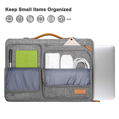 MOSISO 360 Protective Laptop Shoulder Bag,17-17.3 inch Computer Bag Compatible with MacBook, HP, Dell, Lenovo, Asus Notebook,Side Open Messenger Bag with 4 Zipper Pockets&Handle, Gray - color: Gray, size: 17.3 inch