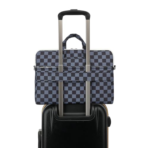 canvaslife Water Black Checker Pattern Laptop Shoulder Messenger Bag for 16 inch and 15.6 inch-16 inch Laptop - color: Black Checker