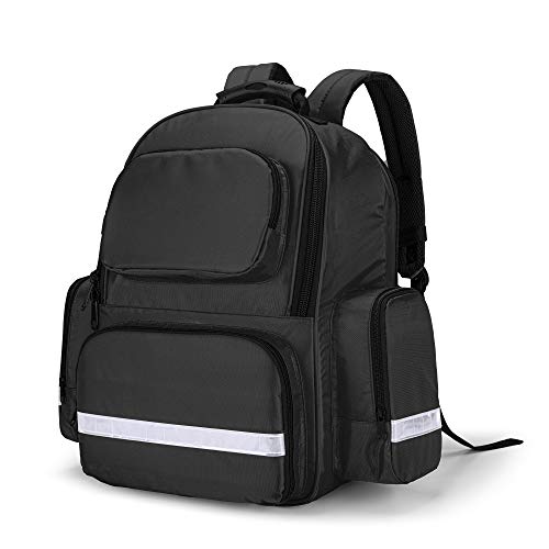 Trunab First Responder Trauma Backpack, Empty, Black | Medical Emergency Kits Storage, For EMT, EMS, Police, Firefighters, Jump Bag Pack - color: Black