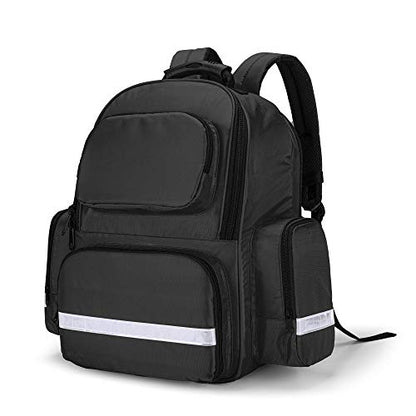 Trunab First Responder Trauma Backpack, Empty, Black | Medical Emergency Kits Storage, For EMT, EMS, Police, Firefighters, Jump Bag Pack - color: Black