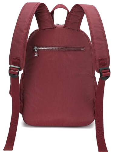 Hiking Waterproof 13" Laptop Backpack Purse for Women and Men,Travel Backpack - color: Red