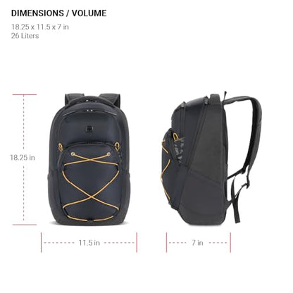 SwissGear 8175 Laptop Backpack, Charcoal Heather, 18 Inches - color: Charcoal Heather