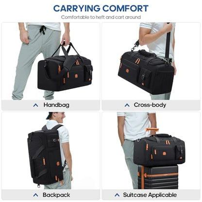 Gym Bag for Men and Women with Shoe & Laptop Compartment Sport Duffle Bag - color: Black