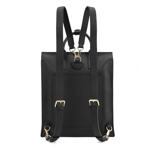 Simple and Lightweight Commuter Backpack 2025 New Business Large Capacity Computer Backpack Women's Premium Sensation Bag (Elegant Black) - color: Elegant Black