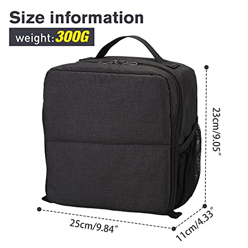 BAIGIO Camera Insert Bag Inner Case High-Capacity Shockproof and Water-resistant DSLR SLR Camera Inner Bag Foldable Protective Bag Inner Camera Organizer with Handle (Black 2) - style: Black Camera Bag Insert