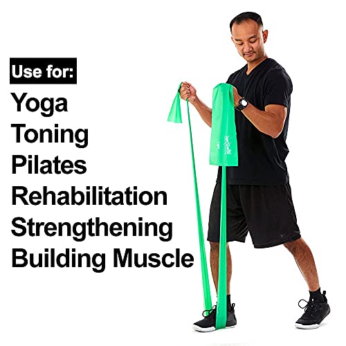 Resistance Band for Working Out | Super Exercise Bands 8,16,24 Yard Bulk Rolls |10 Strengths in Light Medium and Heavy Resistance Bands | Latex Free Workout Bands Including App and e-Book - size: 24 Yards, style: Intermediate Level 1