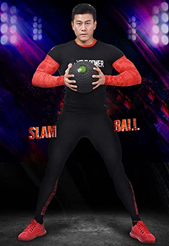 Medicine Ball Black Slam Ball Weighted Ball Core Muscle Cardio Workout - Easy to Grip Tread - Heavy Duty PVC Shell (Size : 4kg/8.8lb) - size: 4kg/8.8lb