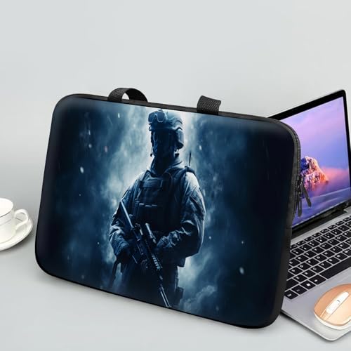 14 15 15.4 15.6 inch Laptop Handle Bag Computer Bag, Pouch Holder Notebook Sleeve Cover Soft Case Compatible for Dell,Lenovo,Toshiba HP, Asus Notebook-Handsome Sniper - color: Handsome Sniper