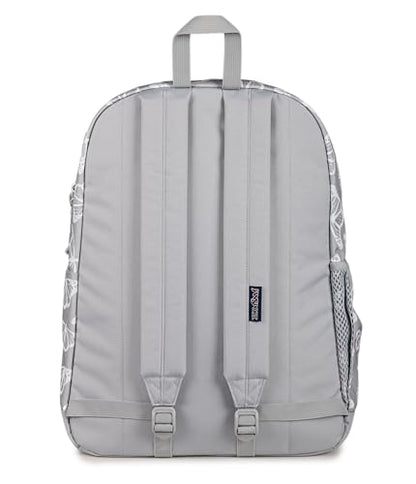 JanSport Cross Town Plus Backpack - Large Main Compartment, Side Water Bottle Pocket, 15-Inch Padded Laptop Sleeve - Flutter By Grey - color: Flutter By Grey
