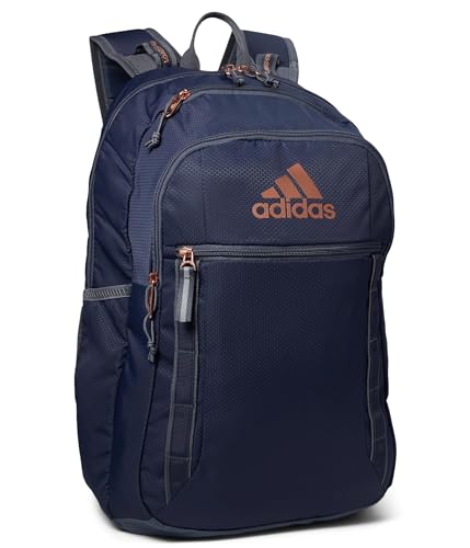 adidas Excel 7 School Backpack for Laptop, Gym and Travel, 34L, Shadow Navy/Onix Grey/Rose Gold/7, OSFA - color: Shadow Navy/Onix Grey/Rose Gold/7, size: One Size
