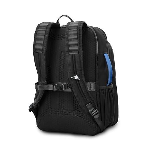 High Sierra Hi-Life 3-in-1 Convertible Backpack - Features Removable Daypack, Stack-It Strap, Adjustable Sternum Strap, Fleeced Pocket For Scratch Protection, Dual Water Bottle Pockets - Black/Blue - color: Black/Blue