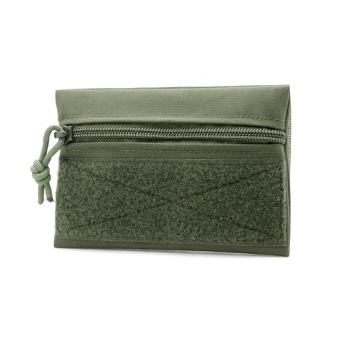Qavctw Tactical Admin Pouch Bag with Hook and Loop Tool Storage Bag Snack Pouch Candy Bag Hanging Pouches Backpack Accessory Pouch - color: Green-M, size: M-6x4"