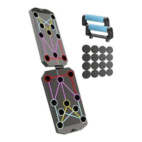 Multifunction Foldable Push Up Boards Portable Push Up Boards Fitness Equipment for Strength Training and Muscle Building Foldable Pushup Board - color: E