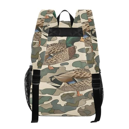Duck Camo Camouflage Clear Backpack PVC Transparent Backpack Lightweight Book Bags Capacity Clear Bag for Boys Girls - color: Dapple Green