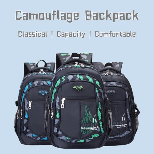 Bansusu Boys Backpack for Kids School Bag, Primary Middle School Backpack for Boys Bookbags - color: Style B - Blue