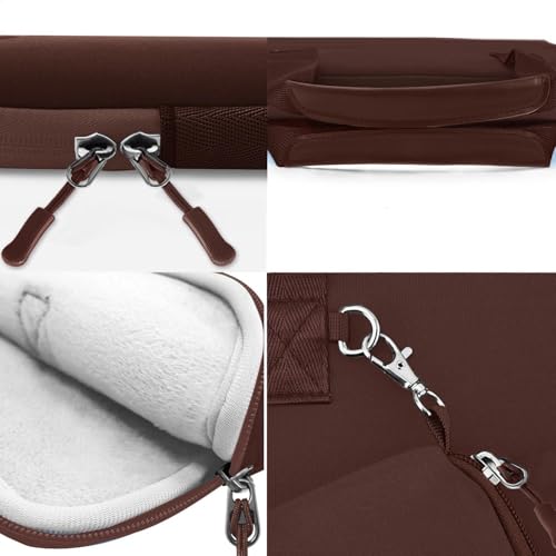 Hseok Laptop Sleeve 14 inch Case with Small Case, Compatible with MacBook Neo 14, MacBook Pro 14 M5/M4/M3/M2/M1, XPS 14 and Most 14 inch Notebooks, Neoprene Computer Handbag,Coffee - color: Coffee, size: 14"