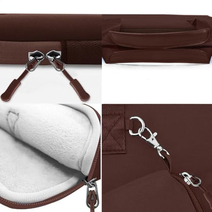 Hseok Laptop Sleeve 14 inch Case with Small Case, Compatible with MacBook Neo 14, MacBook Pro 14 M5/M4/M3/M2/M1, XPS 14 and Most 14 inch Notebooks, Neoprene Computer Handbag,Coffee - color: Coffee, size: 14"