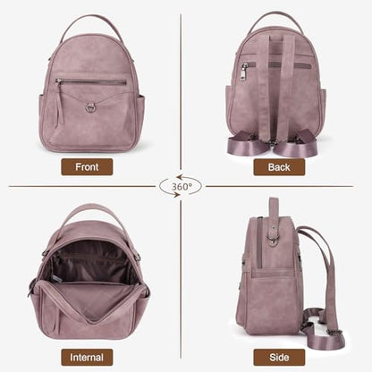 KITEVIUN Mini Backpack Purse for Women Fashion Cute Small Travel Backpacks Daypacks Shoulder Handbag - color: 01-purple