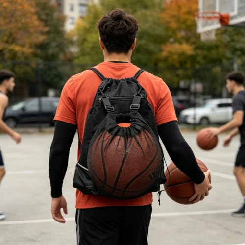 SSZYace Basketball Backpack for Boys Men Women Drawstring Backpack Basketball Bag