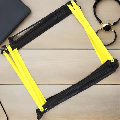 Totority Foldable Agility Ladder for Football and Soccer Training Multifunctional Speed Ladder with Sturdy Rungs for Agility and Footwork Drills in Sports Fitness