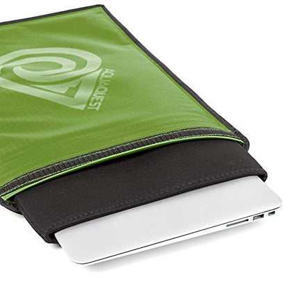 AquaQuest Storm 100% Waterproof Laptop Sleeve – Lightweight Ripstop Nylon Case, Welded Seams and Removable 5 mm Neoprene Liner – 17 in – Black – Fits up to 16.25 × 11.75 in - color: Black, size: 17 inch
