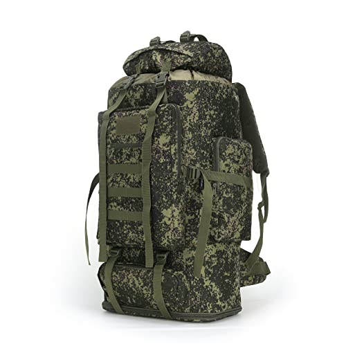 Hiking Backpack for Men 70L/100L Camping Backpack Military Rucksack Molle 3 Days Assault Pack for Climbing | Camping Backpack - color: 100l-greenmix