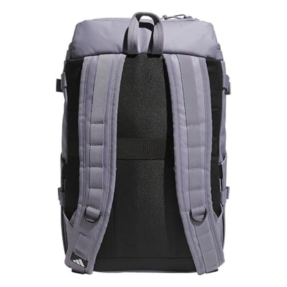 adidas Vista Top-Loading Backpack for Travel and Gym, 29L - color: Slate Grey/Silver Metallic