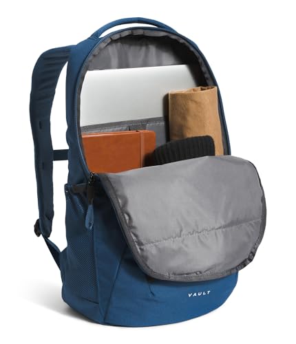 The North Face Vault Everyday Laptop Backpack - Commuter Travel Bag, Water-Repellent Finish, Spacious Compartment, Shady Blue/TNF White-NPF, One Size - color: Shady Blue/Tnf White-npf