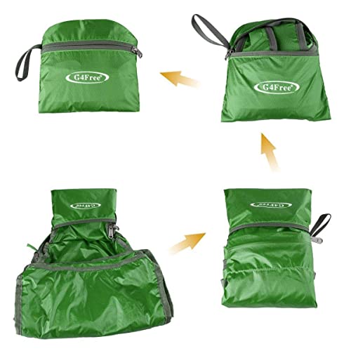 G4Free 20L Small Packable Travel Hiking Backpack for Men Women - color: Green, size: 20L