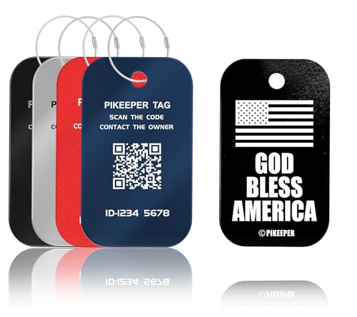 Smart QR Code Luggage Tags with Scan Location Display, Privacy Protected Lost and Found Recovery ID Labels, 4-Pack Waterproof Metal Suitcase Tags with Steel Loops for Travel Bag - color: Multicolored