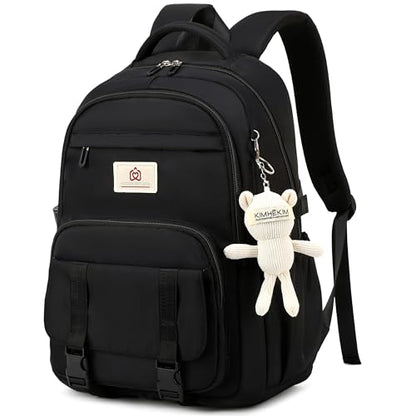 Hidds College Backpack Laptop Backpacks 15.6 Inch for Men Women Elementary Middle High School Book Bag For Teens Girls Boys Student Anti Theft Travel Daypack Large Bookbags-Black - color: Black