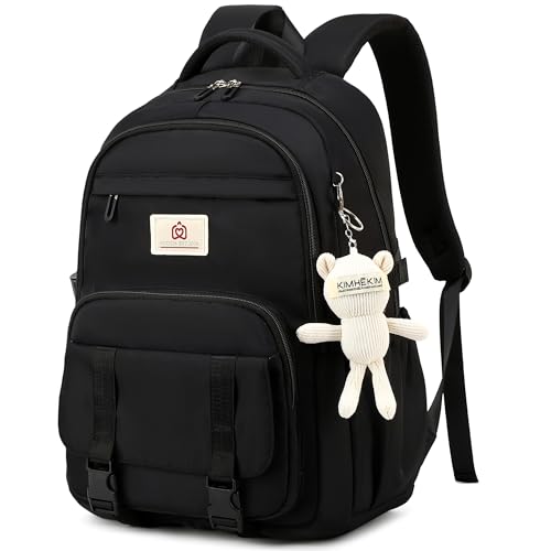 Hidds College Backpack Laptop Backpacks 15.6 Inch for Men Women Elementary Middle High School Book Bag For Teens Girls Boys Student Anti Theft Travel Daypack Large Bookbags-Black - color: Black