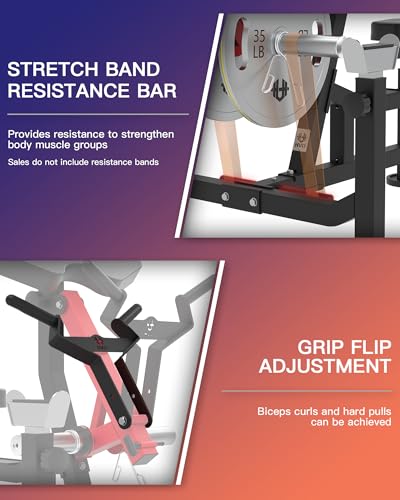 HVO Bicep Tricep Curl Machine Preacher: Curl Bench 2 in 1 Arm Curl and Tricep Extension Machine for Home Gym Workout - style: Red-Preacher Curl Machine